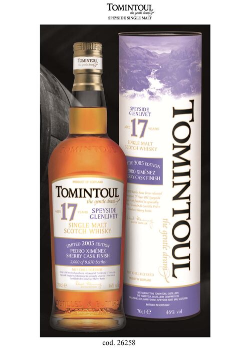 TOMINTOUL-17 anni OLD PEDRO XIMENEZ SHERRY CASK FINISH- c. a.