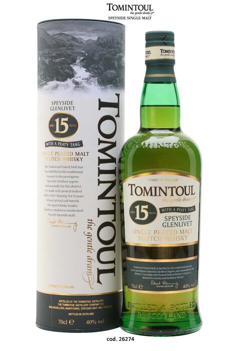 TOMINTOUL-15 anni PEATY TANG - c. a.